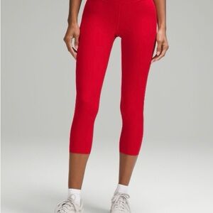 red lululemon base pace leggings